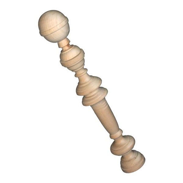 Holzsäule, Holzsäulen alt, antik aus Linde, 2-teilig. Holzzierteile antike